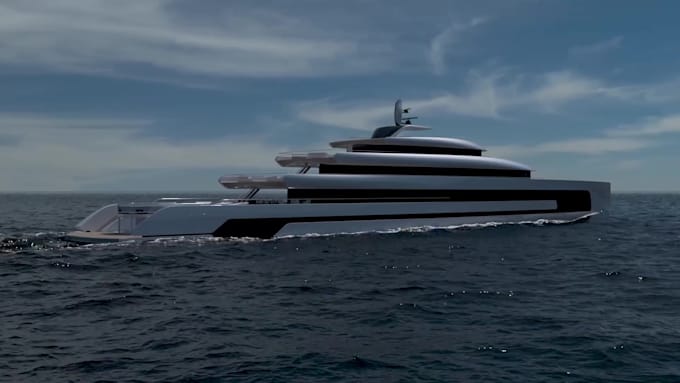 Gig Preview - Make realistic 3d yacht design, 3d boat animation, 3d ship model, 3d speedbooat