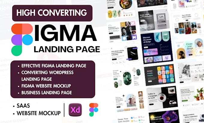 Gig Preview - Do figma landing page, saas landing page, website mockup, figma website design