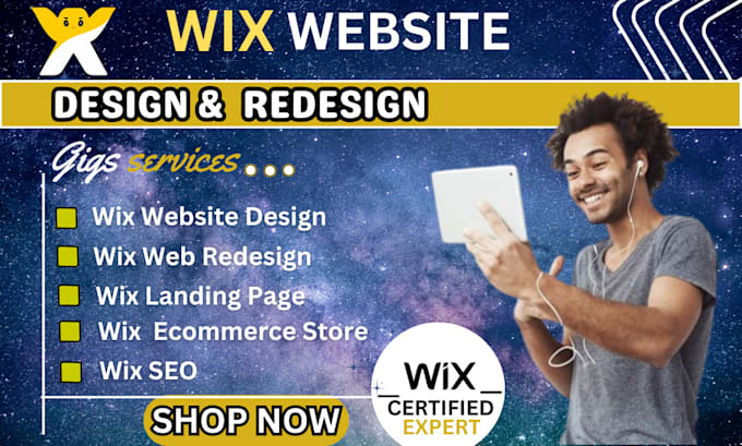 Gig Preview - Build wix website design wix redesign wix website development wix online