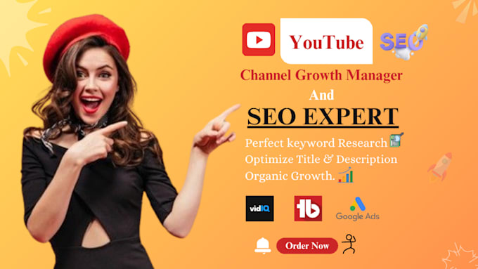 Gig Preview - Be the best youtube video SEO expert and help grow your channel organically