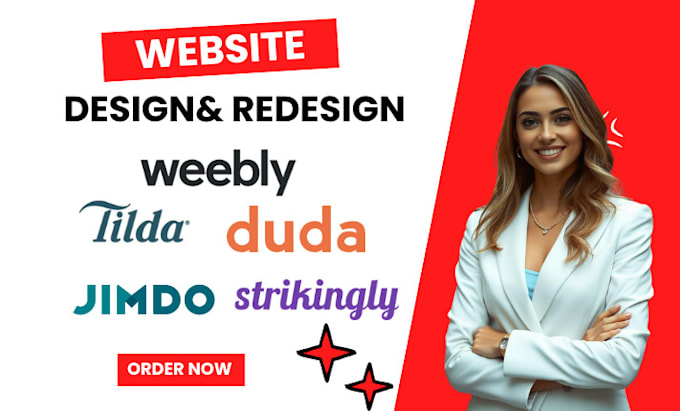 Gig Preview - Do weebly duda tilda jimdo strikingly website design or redesign