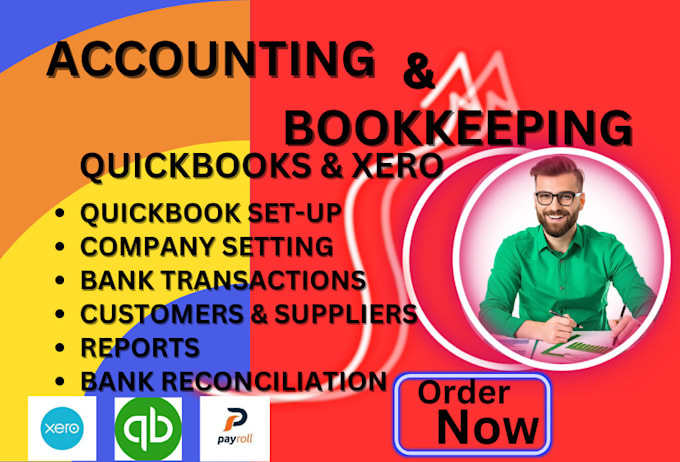 Gig Preview - Do accounting and bookkeeping on quickbooks,xero online