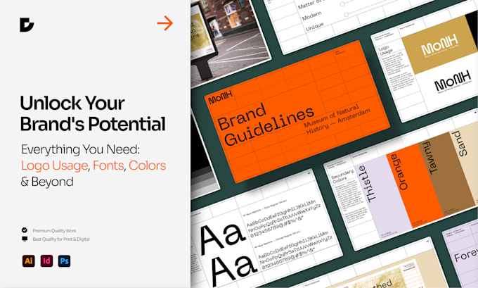 Gig Preview - Design modern minimalist brand guidelines or brand manual