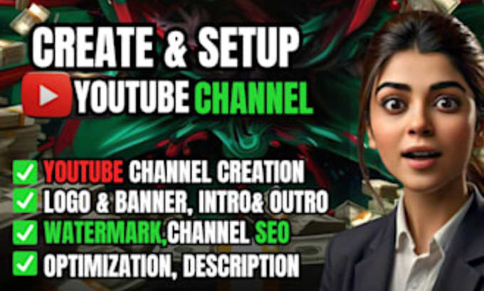 Gig Preview - Set up and create a professional youtube channel ready for growth top 10 SEO