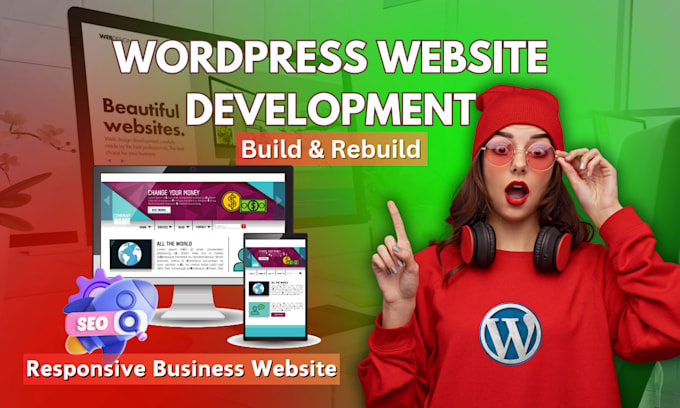 Gig Preview - Build wordpress website development for business and rebuild wordpress website