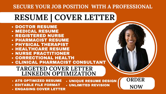 Gig Preview - Do medical and home aide, healthcare resume, nursing, biotech, crna, dentist CV