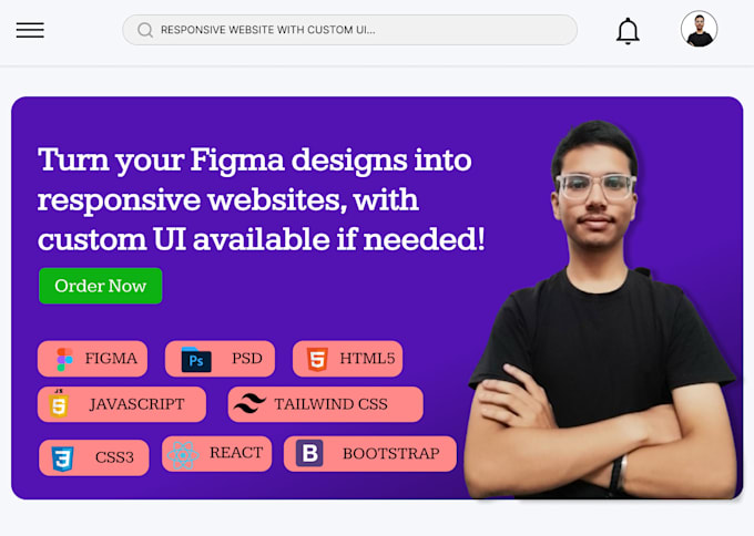 Bestseller - be your personalised frontend developer along with custom UI designs