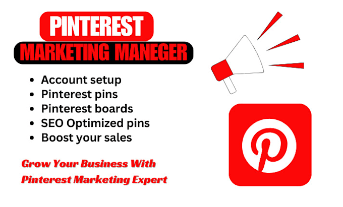 Gig Preview - Manage and grow your marketing as a pinterest expert