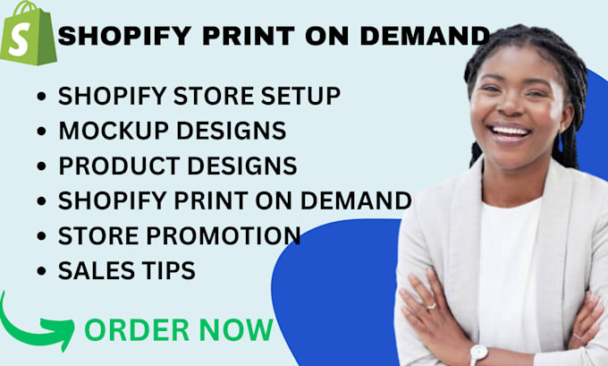 Gig Preview - Shopify print on demand store redesign shopify store website design dropshipping