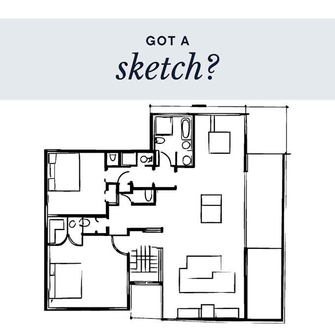 Gig Preview - Convert 2d sketches to dwg files fast and accurate