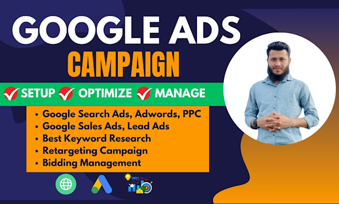 Gig Preview - Setup management google search ads, adwords, PPC campaign