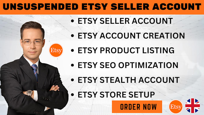 Gig Preview - Create etsy account uk etsy seller account etsy stealth account etsy seo listing