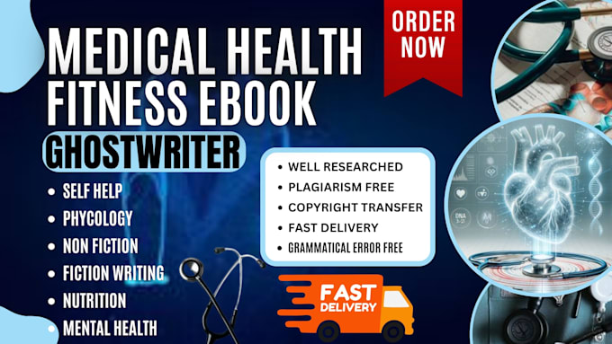 Bestseller - ghostwrite medical ebook, health and fitness, nutrition, ghostwriter, ebook