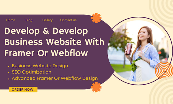 Gig Preview - Build a advanced business website for you with webflow or framer website design