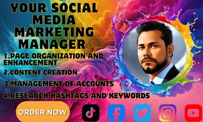 Gig Preview - Be your personal assistant and manager for social media marketing