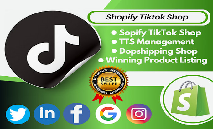 Bestseller - setup USA tiktok shop, manage tiktok shop, tiktok dropshipping marketing