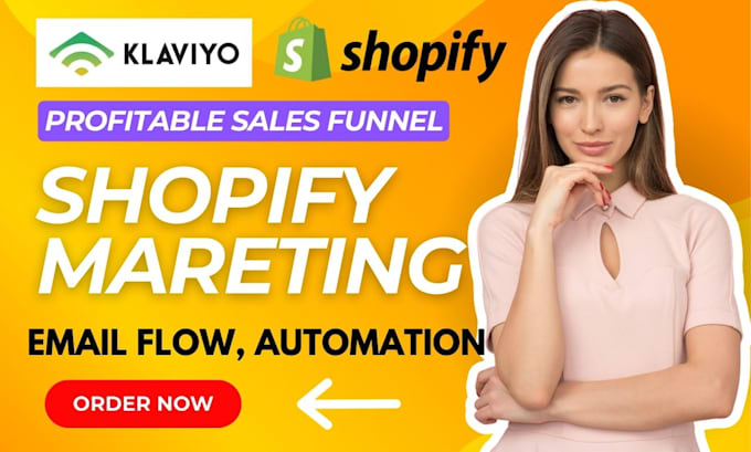 Gig Preview - Boost shopify sales with shopify marketing, klaviyo flows, SEO, and social ads