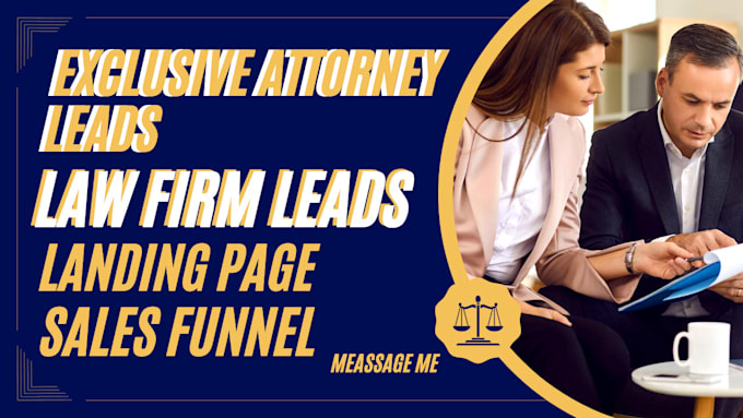 Bestseller - generate exclusive attorney leads law firm leads lawyer landing page salesfunnel