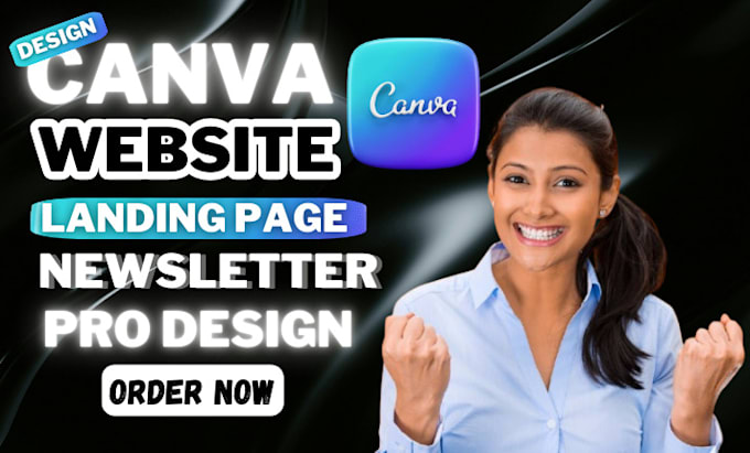 Gig Preview - Design canva website, landing page and setup canva newsletter