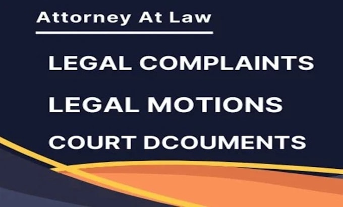 Gig Preview - Be your attorney to draft court motions, appeals, lawsuits and petitions