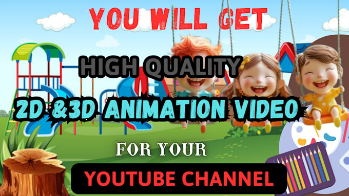 Gig Preview - Create cash cow 2d kids animation learning video to earn passively on youtube