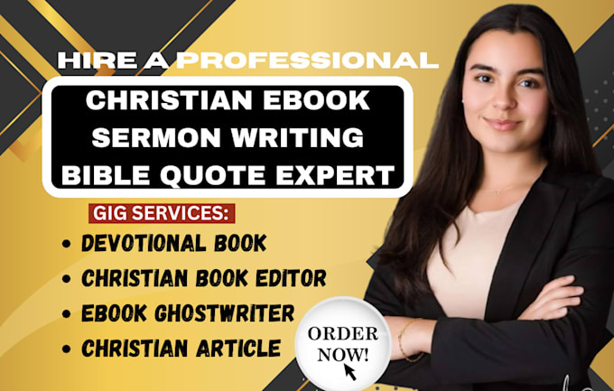 Gig Preview - Write devotional book, christian book editor,  christian article bible quotes