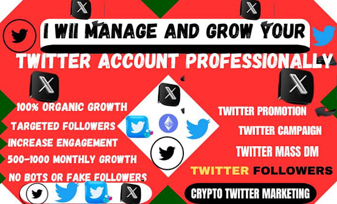 Gig Preview - Do x twitter marketing for organic crypto,nft, to gain real followers engagement