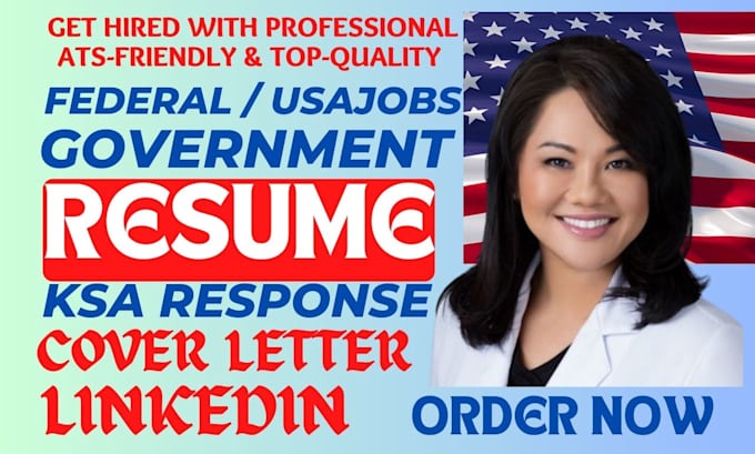 Gig Preview - Write federal, usajobs, government resumes, and ksa responses for any role