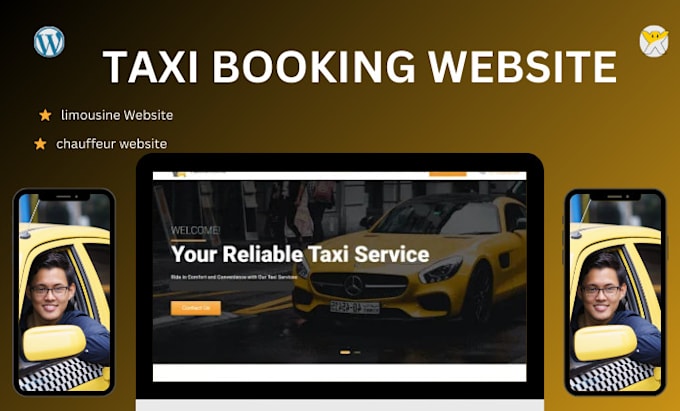 Gig Preview - Create taxi booking chauffeur website limousine car rental app vtc website limo