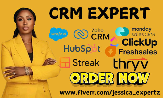 Gig Preview - Setup monday crm zoho crm clickup hubspot crm freshsales streak salesforce thryv