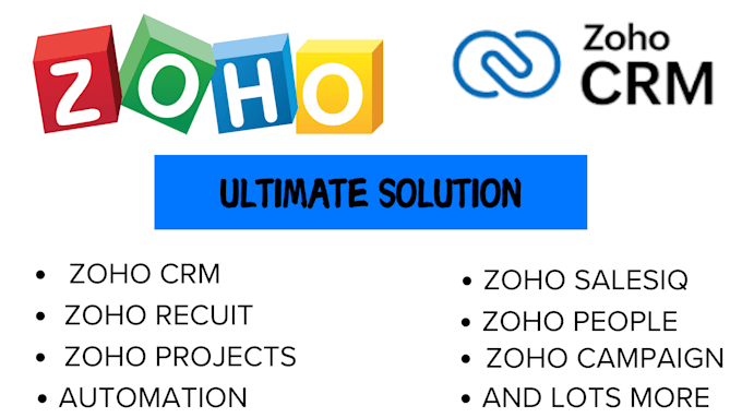 Gig Preview - Setup zoho crm zoho one zoho recuit zoho project zoho automation zoho salesiq