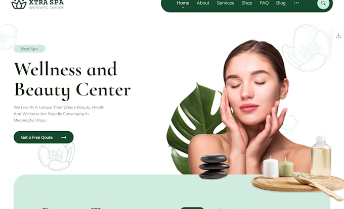 Gig Preview - Do beauty spa, wellness massage yoga website design