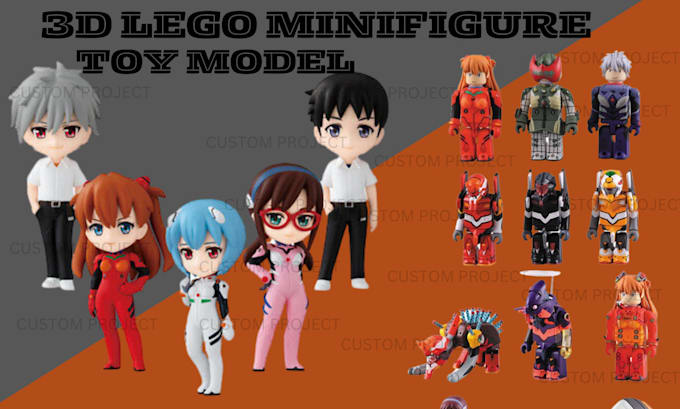 Gig Preview - Create custom 3d lego minifigure, 3d lego toy bjd model 3d miniature sculpture