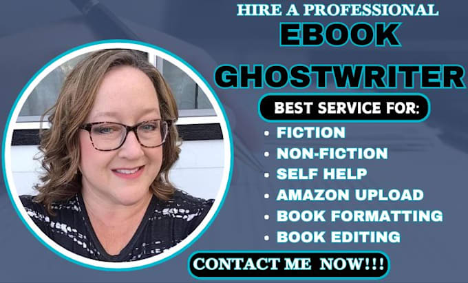 Gig Preview - Be your ebook writer, fiction ghostwriter, KDP book writer, ghost book writer