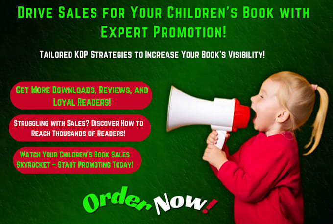 Gig Preview - Do children book promotion  amazon kdp to targeted audience