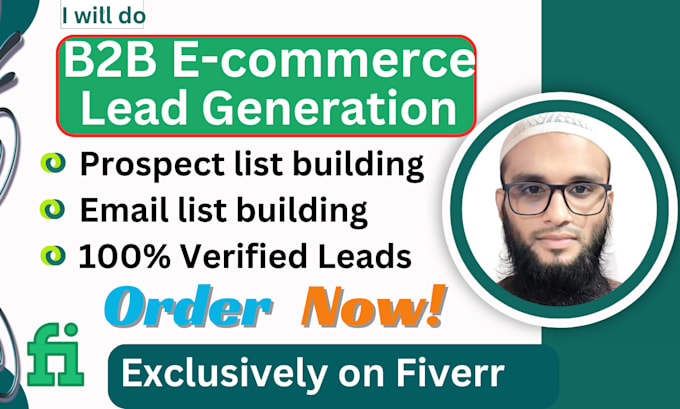 Gig Preview - B2b ecommerce lead generation, prospect email list building