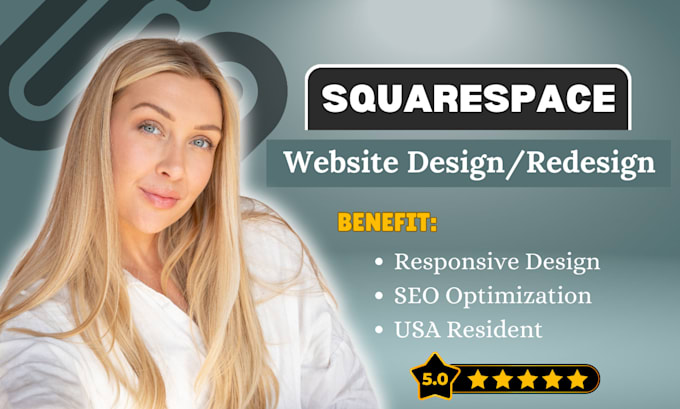 Gig Preview - Squarespace website design and redesign, squarespace website development