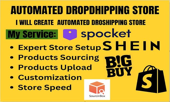 Gig Preview - Do automated dropshipping store via deser sublimintor sourcinbox bigbuy,vidaxl