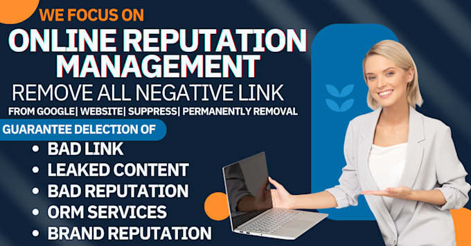 Bestseller - delete negative links online reputation gmca negative link ORM to suppress link