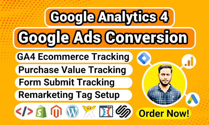 Gig Preview - Setup google analytics 4, ga4 ecommerce tracking, conversion tracking by GTM