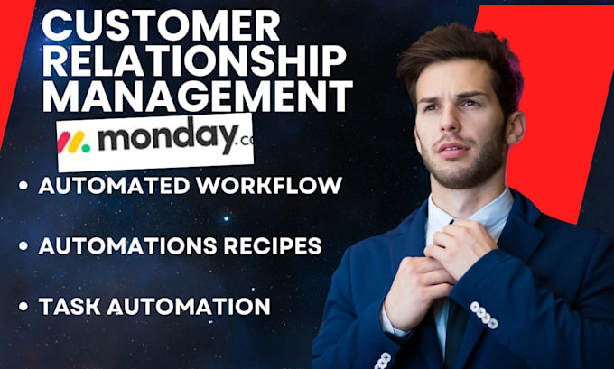 Gig Preview - Setup monday CRM automated workflows automation recipes task automation