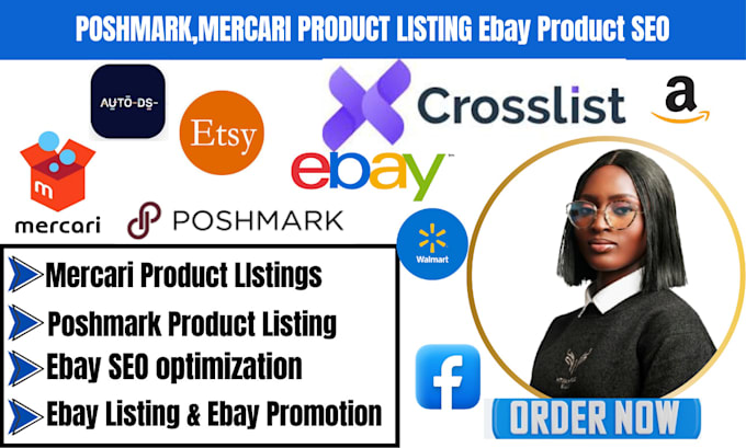 Gig Preview - Do ebay SEO product listing,draft poshmark listing,mercari depop product listing