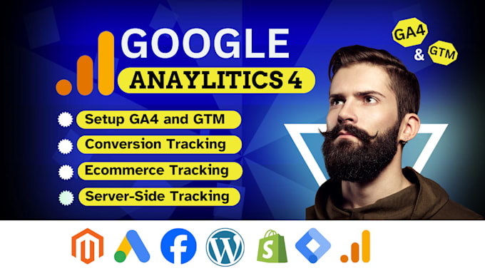 Gig Preview - Ga4 and GTM expert for google analytics 4 ecommerce server side tracking