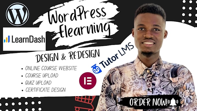 Gig Preview - Develop wordpress online course website learndash tutor lms course upload