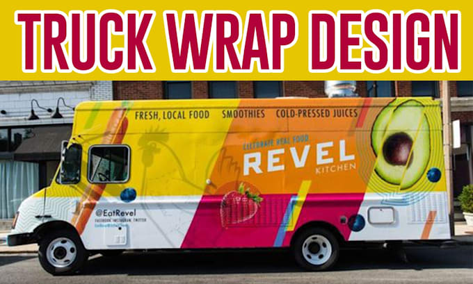 Gig Preview - Design stylish food truck wrap, box truck wrap and trailer wrap design