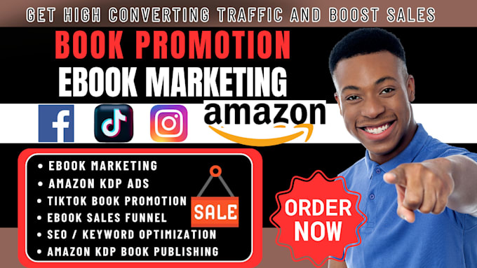 Gig Preview - Book and ebook marketing sales funnel, amazon KDP book publishing for promotion