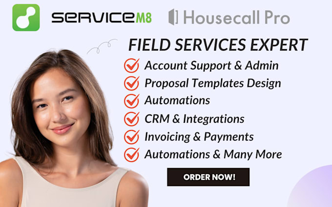 Gig Preview - Expertly guide and set up your servicem8 housecall pro for home field services