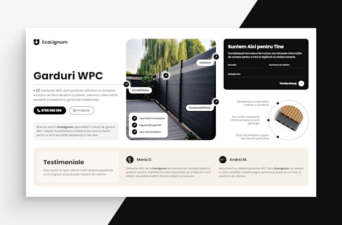 Gig Preview - Clean professional web landing page UI UX design figma