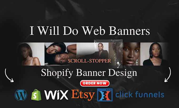 Gig Preview - Design shopify banner, shopify cookies banner, web banners