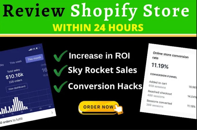 Gig Preview - Professionally review and audit your shopify website store increase conversions